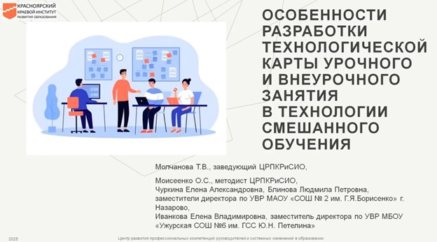 Вебинар по разработке технологической карты учебного и внеурочного занятия в технологии смешанного обучения.